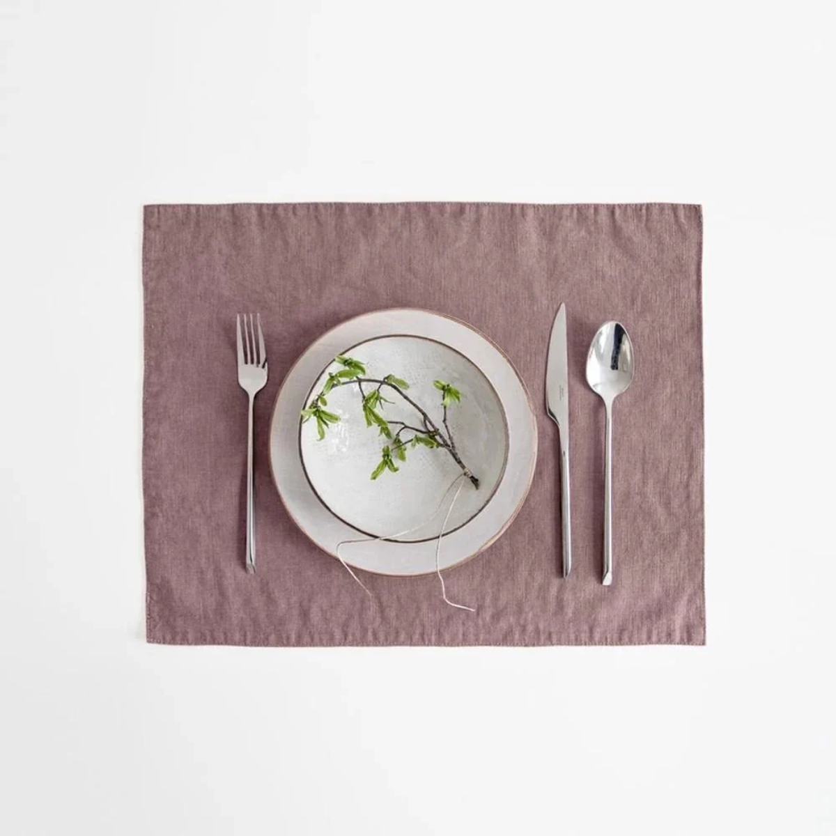 Linen Placemat, Ashes of Roses