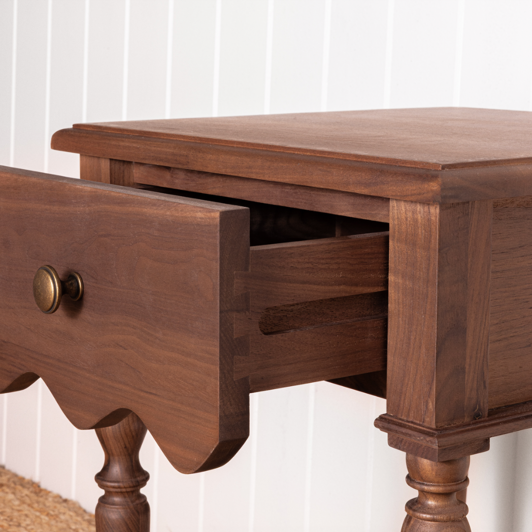 Evie Bedside Table Walnut (Trade)