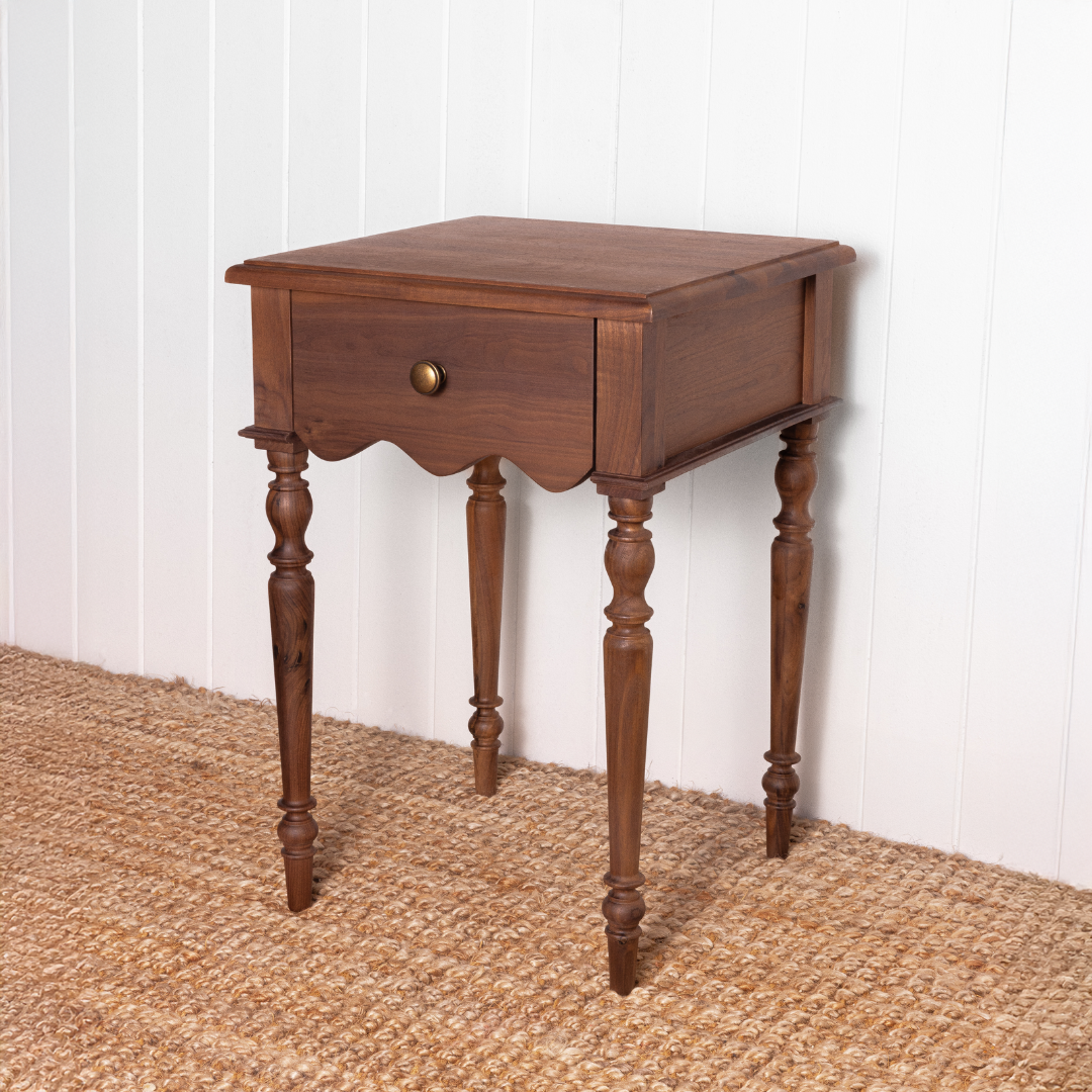 Evie Bedside Table Walnut (Trade)