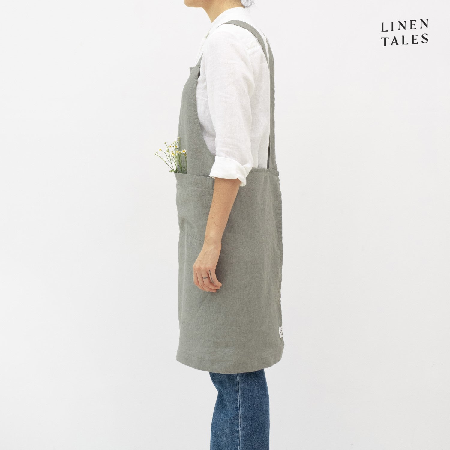 Cross-back Apron - Khaki