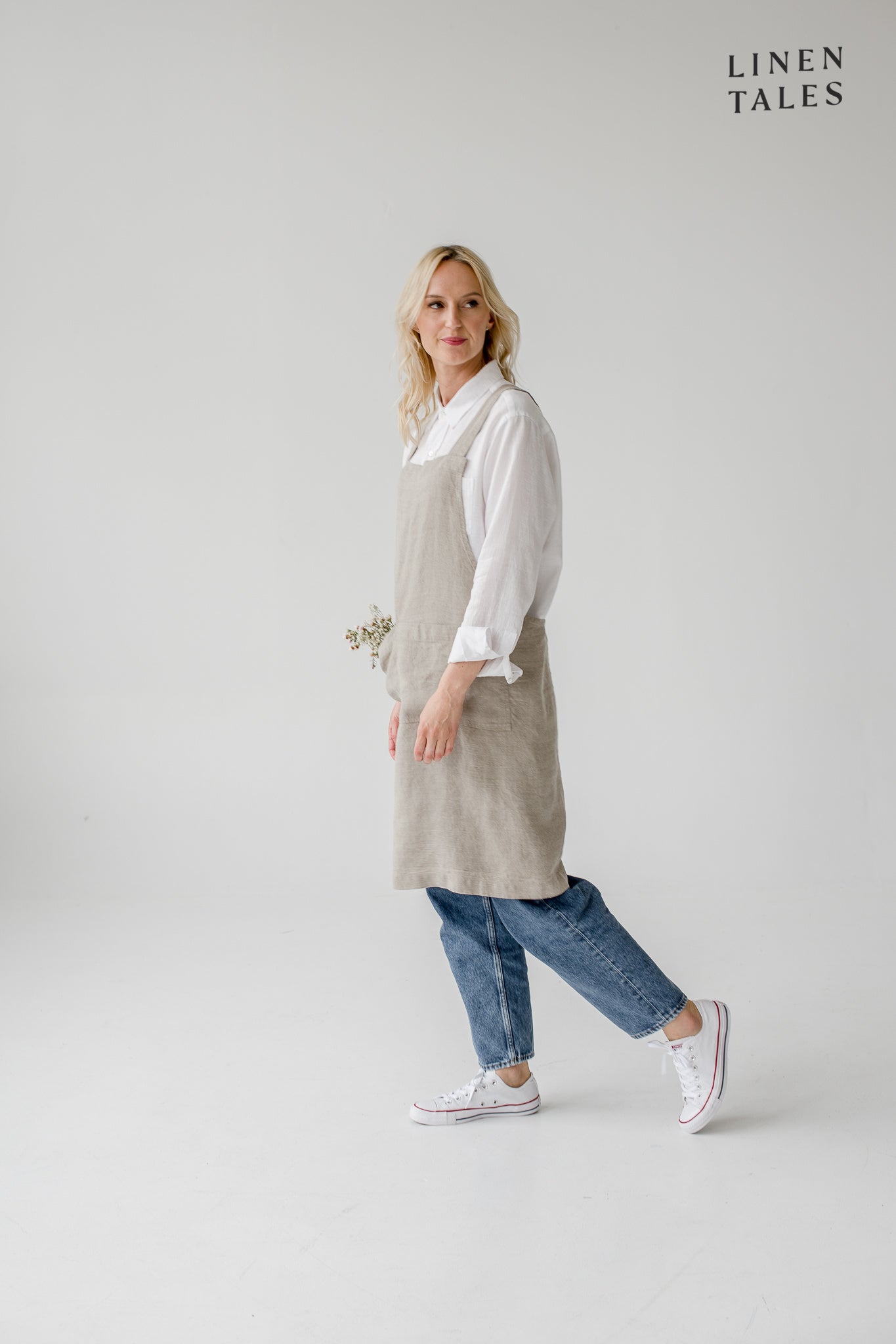 Cross-back Apron - Natural