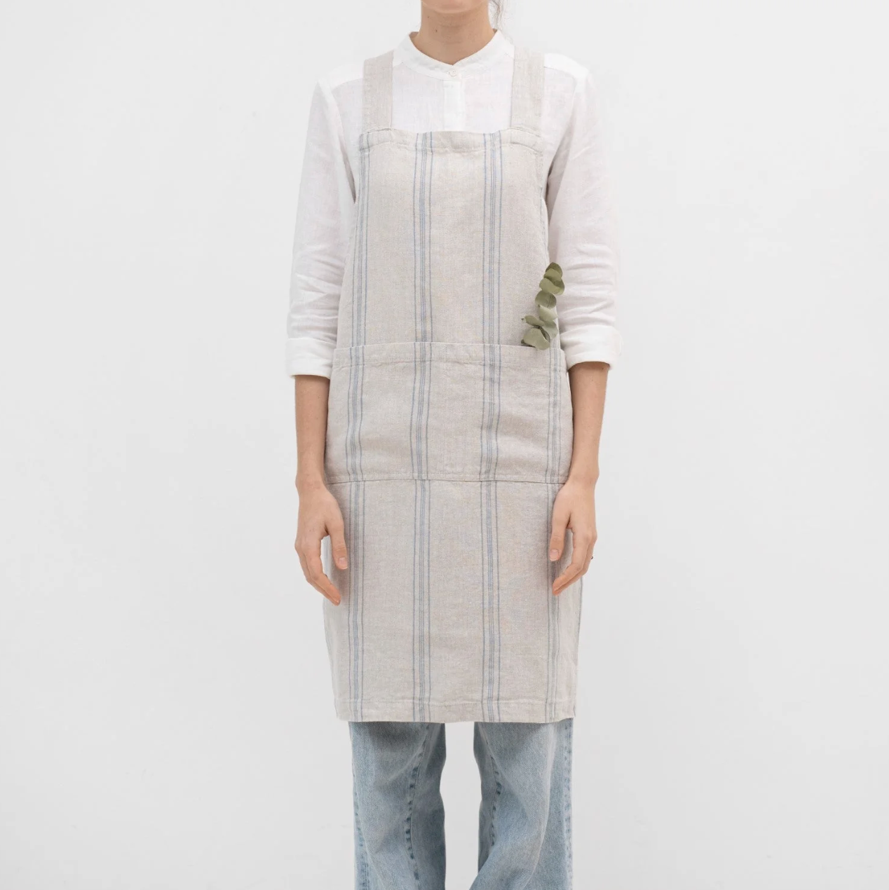 Cross-back Apron - French Stripe