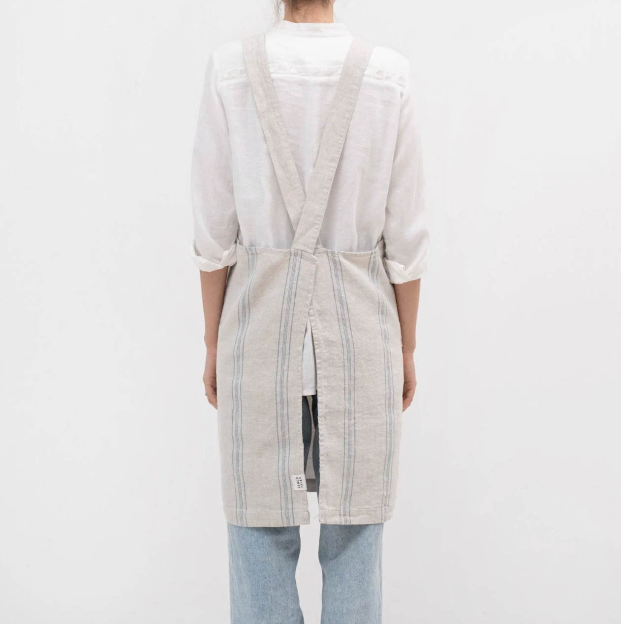 Cross-back Apron - French Stripe