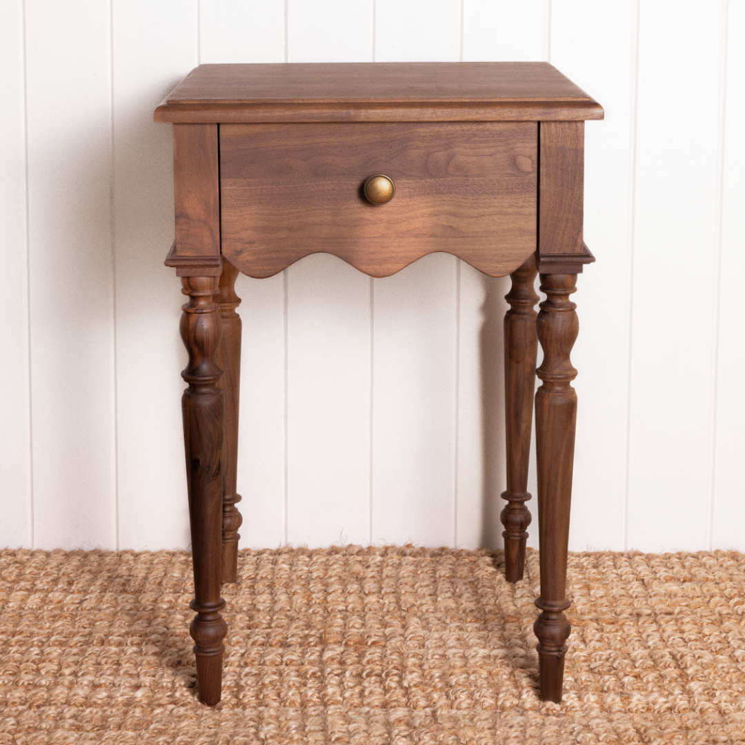 Evie Bedside Table Walnut (Imperfect)